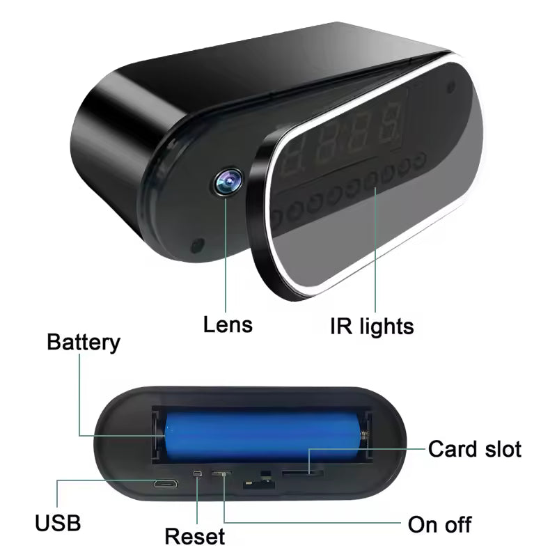 Mini clock camera Baby Monitoring Clock