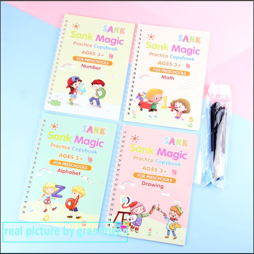 kids magic Practice book set 0f 4