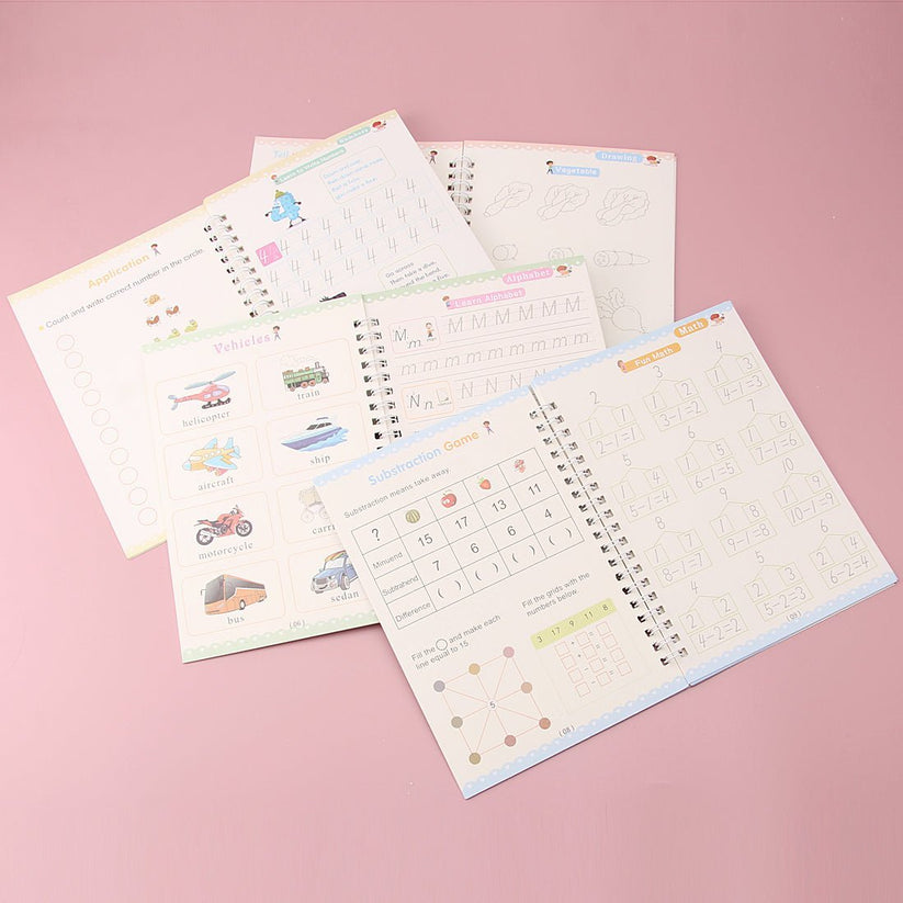 kids magic Practice book set 0f 4