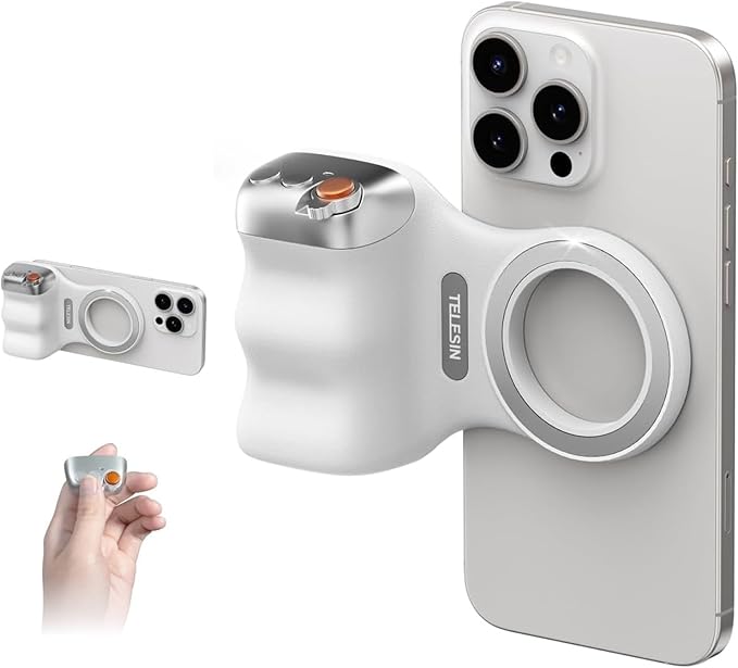 Magnetic Phone Camera DSLR Style Shutter Grip  Comfort Ergonomic Camera Grip Handle Holder