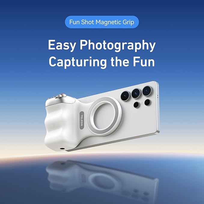 Magnetic Phone Camera DSLR Style Shutter Grip  Comfort Ergonomic Camera Grip Handle Holder